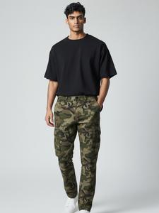 Mens Military Combat Work Trousers Camouflage Cargo Camo Army Casual Pant