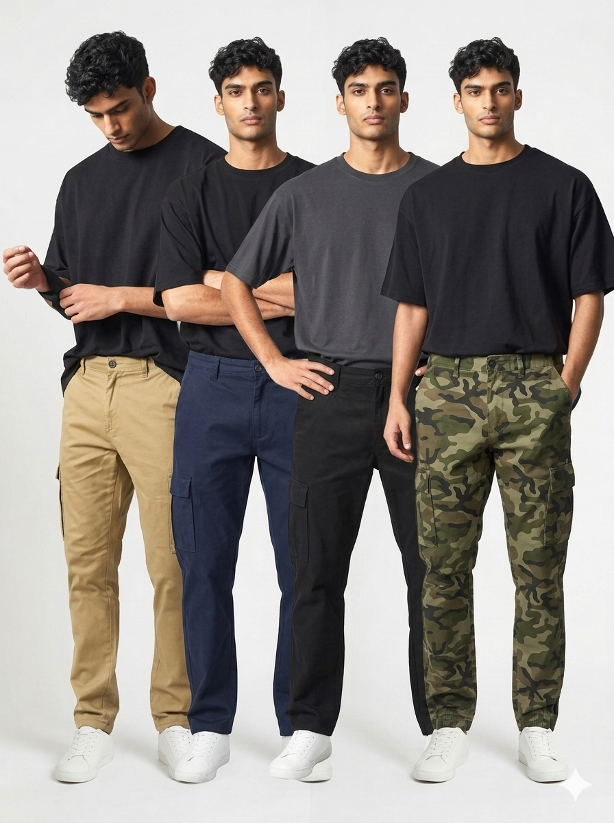 Mens Military Combat Work Trousers Camouflage Cargo Camo Army Casual Pant