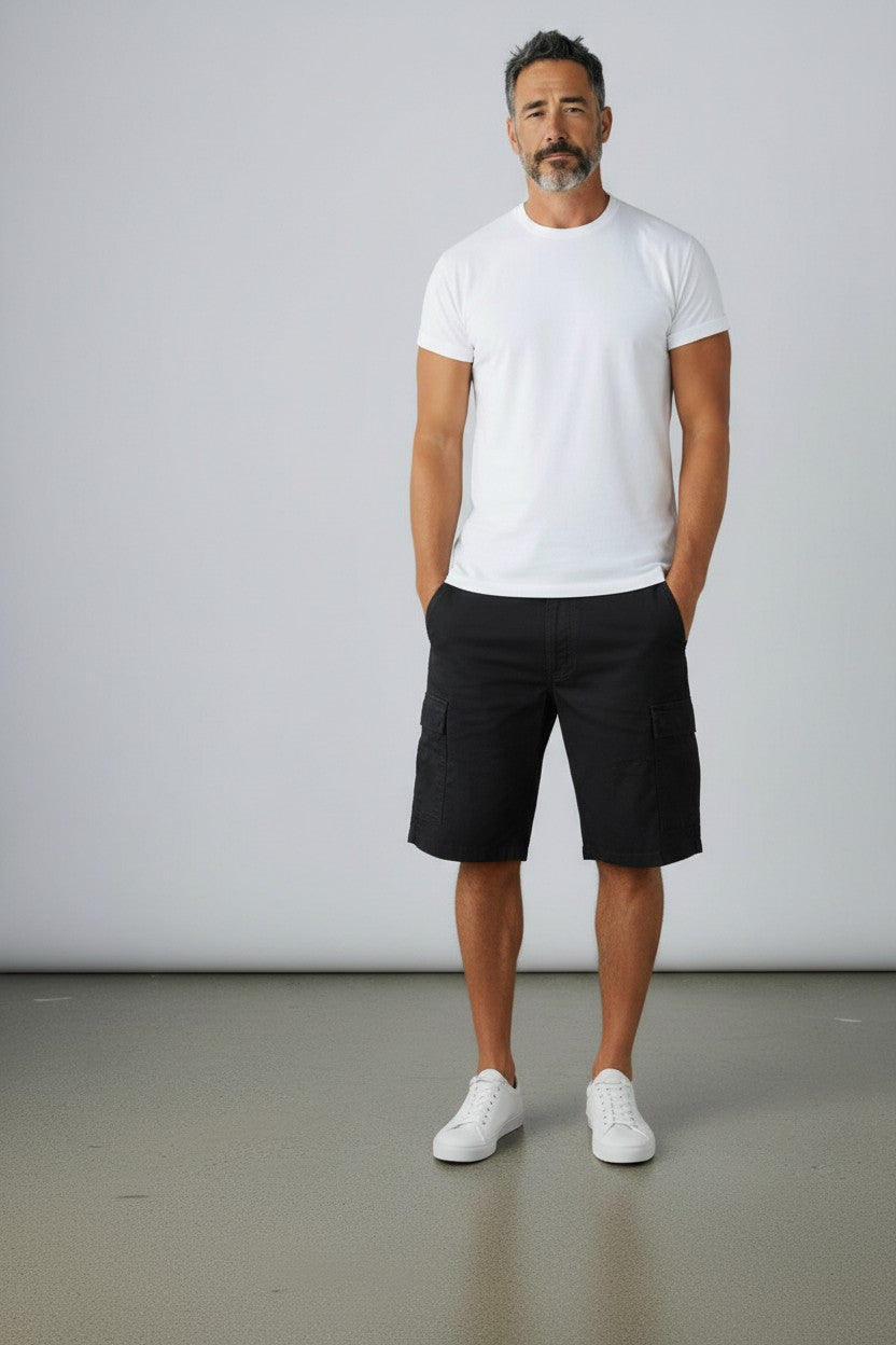 Mens Combat Casual Summer Holiday Beach Cotton Cargo Shorts AR2
