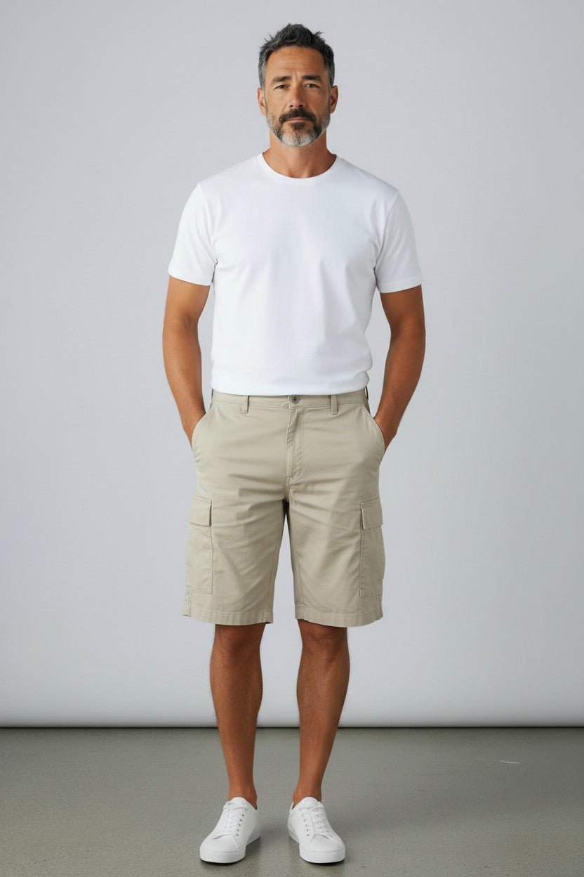 Mens Combat Casual Summer Holiday Beach Cotton Cargo Shorts AR2