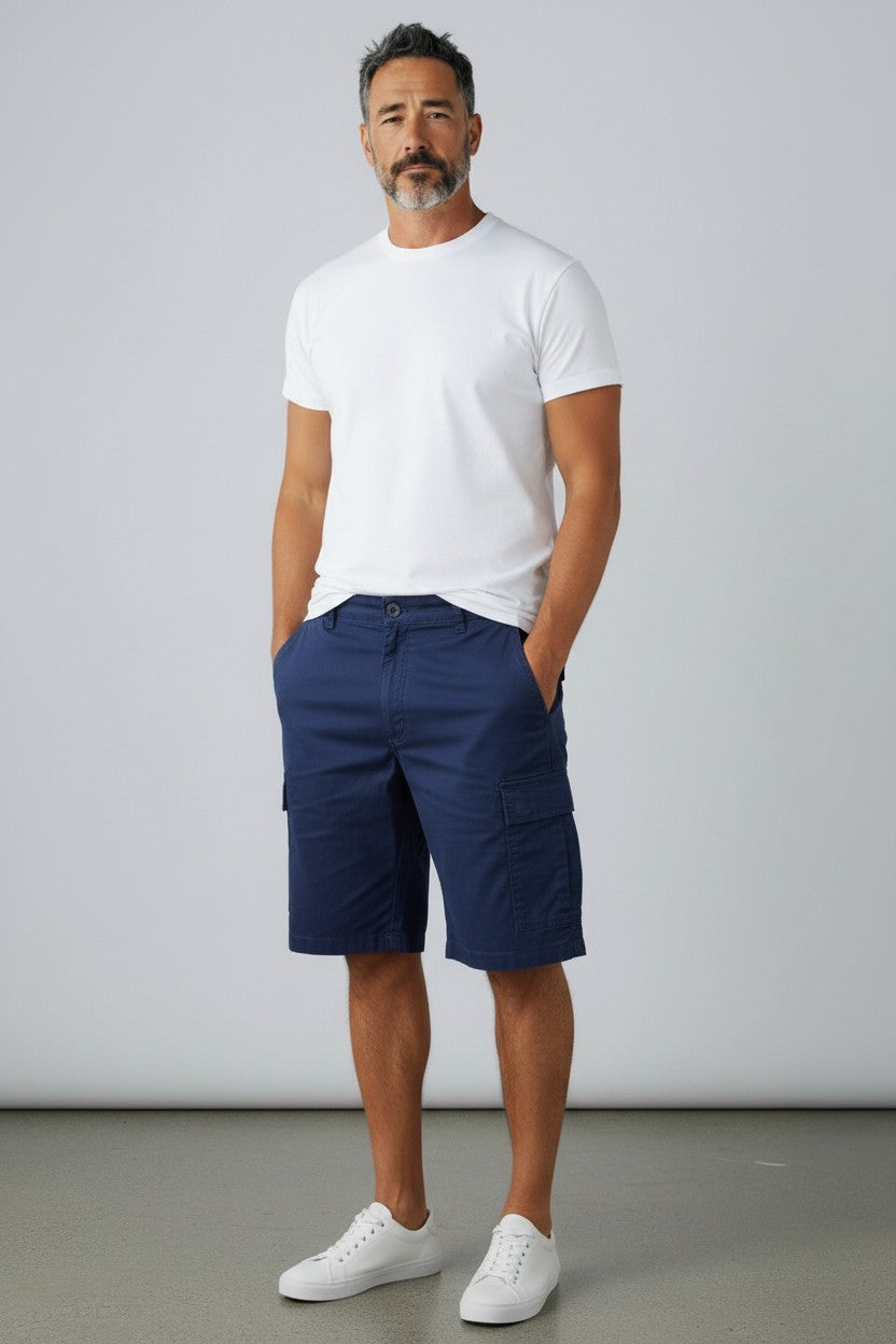 Mens Combat Casual Summer Holiday Beach Cotton Cargo Shorts AR2